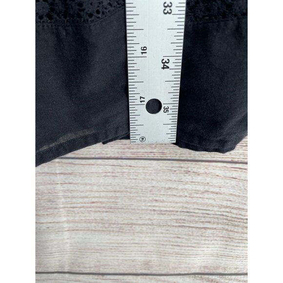 Velvet by Graham & Spencer Semi Sheer Lace V-Neck Dress Women's XS Black - Picture 7 of 7